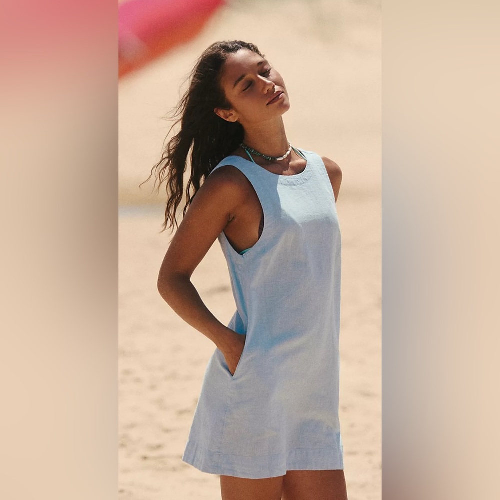 Free People Light Blue Mini Dress